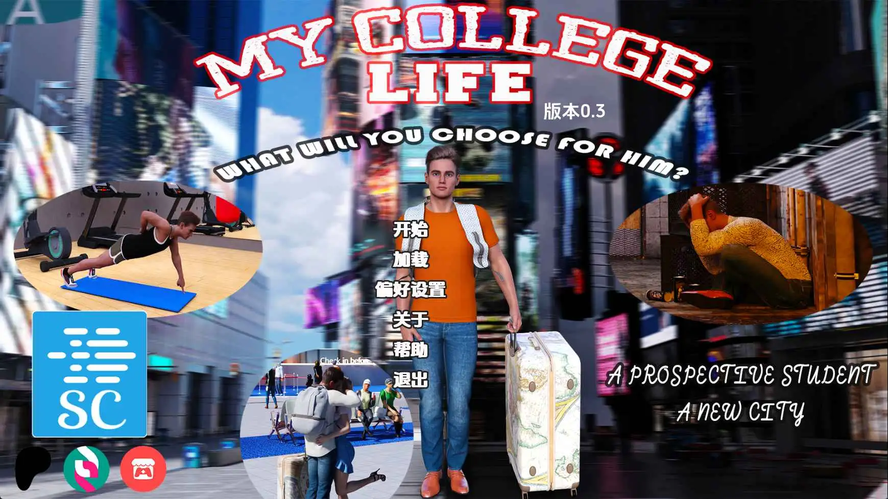 【欧美SLG/汉化/沙盒】我的大学生活Ch.1v0.3 AI版【PC+安卓/2.26G/更新】 安卓端-第1张